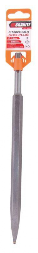 GRANITE Стаміска пікоподібна SDS-PLUS 14*250 мм з переможною напайкою GRANITE, Ст.: 1-01-250-1-01-250
