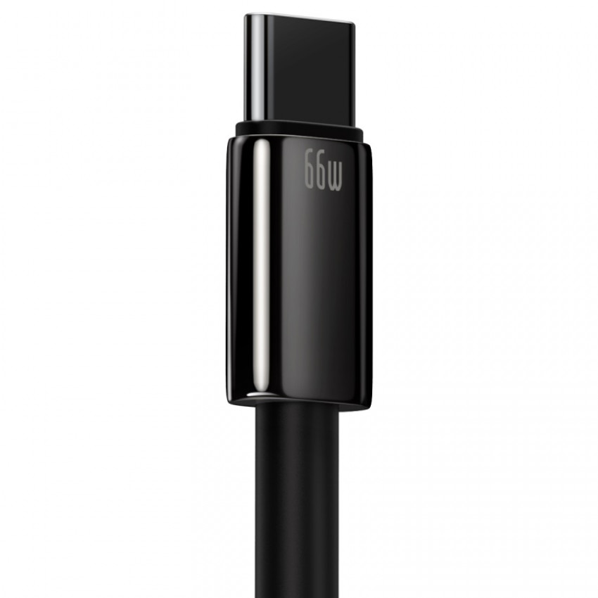 Кабель Baseus Tungsten Gold USB 2.0 to Type-C 66W 2M Чорний (CATWJ-C01)-
