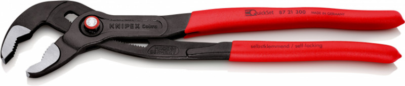 Високотехнологічні сантехнічні кліщі Cobra KNIPEX 87 21 300 SB QuickSet (з автоспуском)-87 21 300 SB