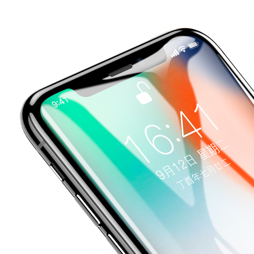 Захисне скло Baseus для iPhone X, iPhone Xs, iPhone 11 Pro, 0.2mm, Чорний (SGAPIPHX-TN01)-