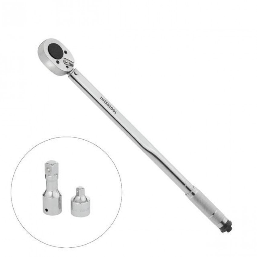 Ключ динамометричний 3/4", 70-420 Нм, перехідник 3/4"×1/2'', подовжувач 100 мм 3/4", STORM INTERTOOL XT-9010-XT-9010