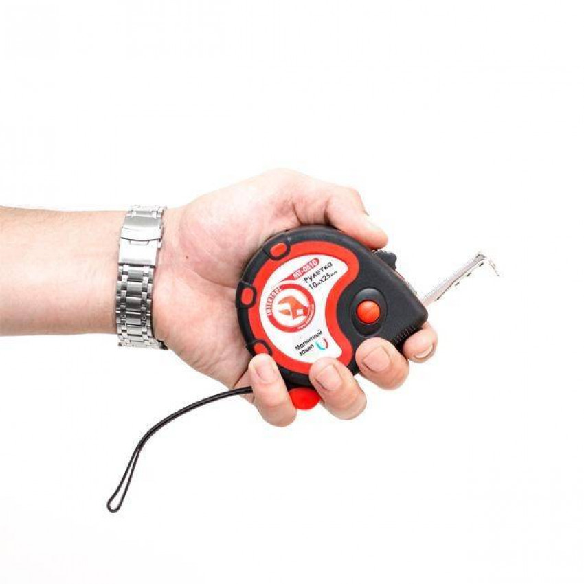 Рулетка із металевим полотном 10 м x 25 мм INTERTOOL MT-0610-MT-0610