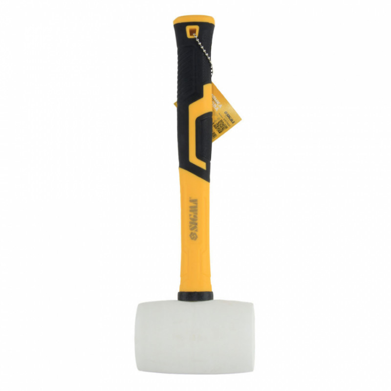 Киянка гумова біла 450г фібергласова рукоятка SIGMA (4317301)-4317301