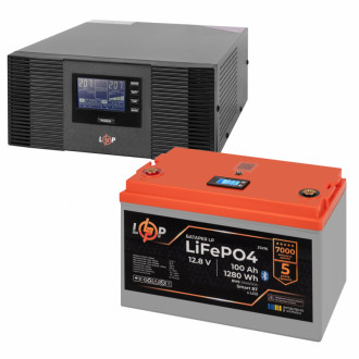 КРЖ LogicPower B1500 + літієва (LiFePO4) батарея 1280 Ватт (3406+37476 100 Ah)-[articul]