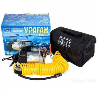 Компресор Ураган&quot; КА-У12055 150psi/23Amp/35л/клеми/шланг7.5м-[articul]