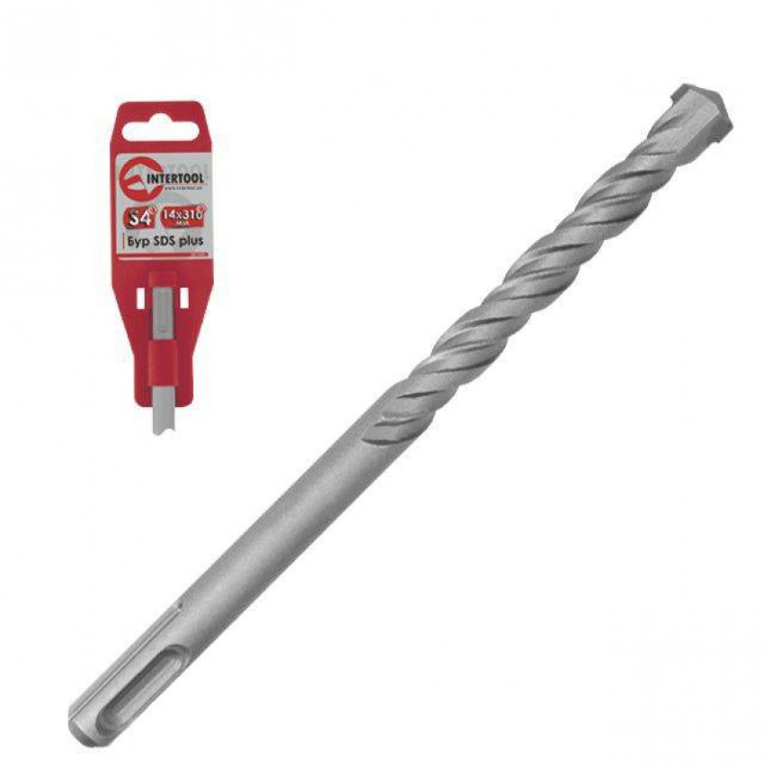 Бур SDS PLUS 10*210мм INTERTOOL SD-1021-SD-1021