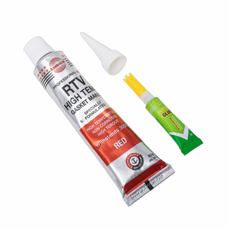 Герметик силіконовий RTV формувач прокладок високотемпературний +300°С червоний 85г ОАЕ ASMACO (6371221)-6371221