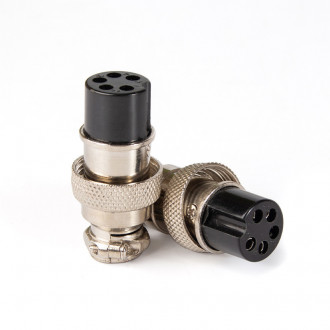 Кабельний роз'єм п'ятиполюсний GX16-5 (гніздо) Welding Dragon / Роз'ємне з'єднання для зварювальних пальників-[articul]