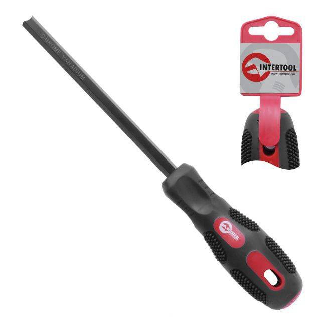 Викрутка шліцева SL4,0x100 мм INTERTOOL VT-3002-VT-3002