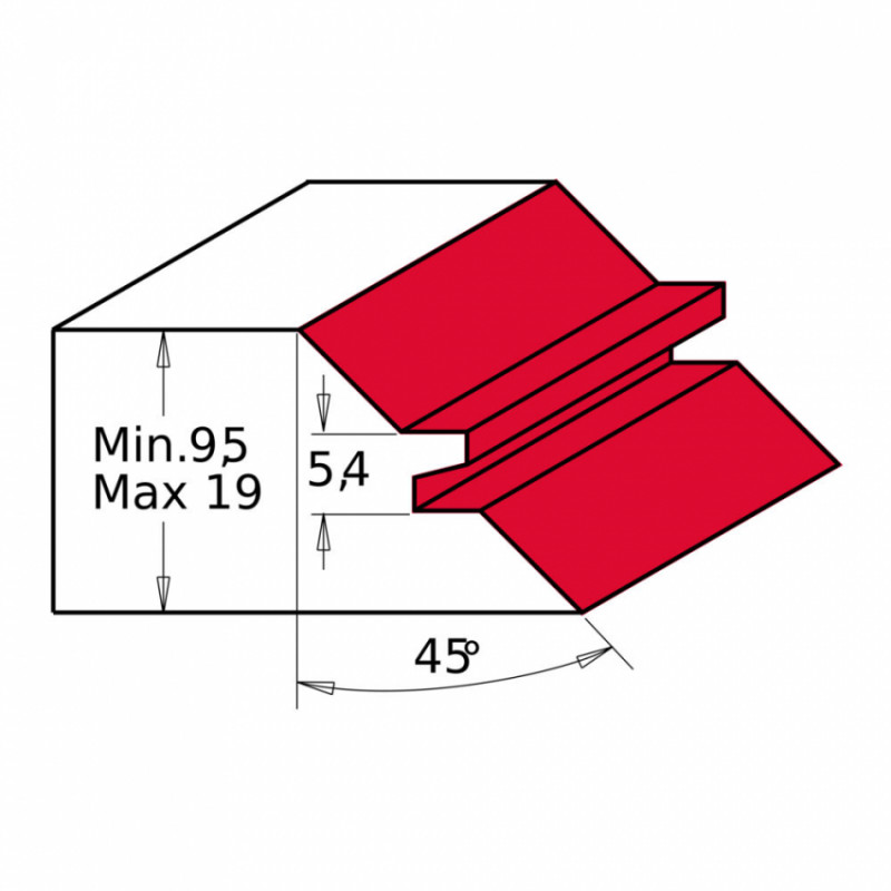 Фреза для швів 45 градусів ТСТ MILWAUKEE, діаметр 50,8/60,3мм, S12-4932500995