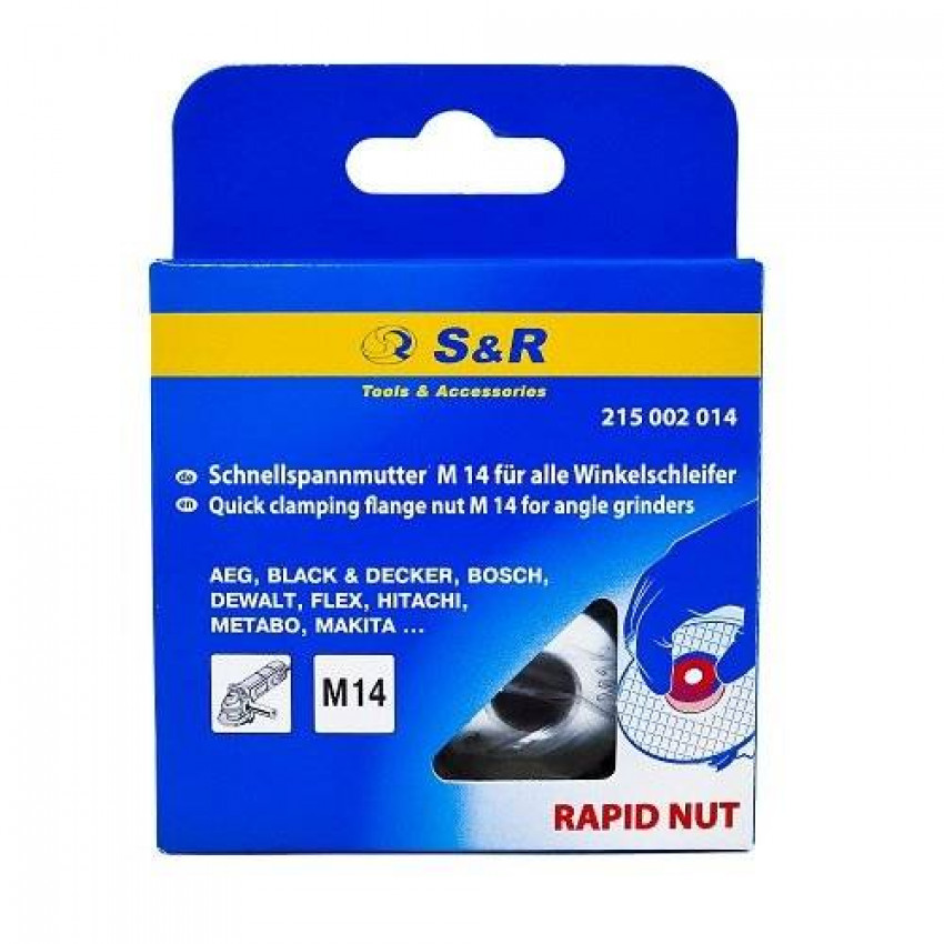 Гайка S&R швидкозатискна М14 для кутових шліфувальних машин з кільцем-215002014