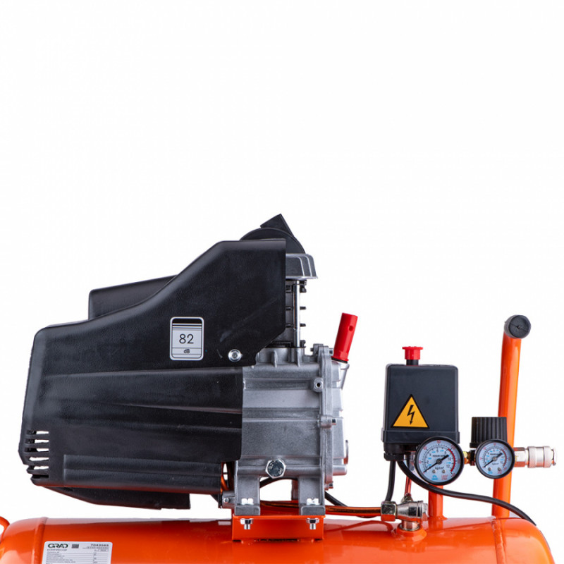 Компресор одноциліндровий 1.5кВт 198л/хв 8бар 50л (2 крана) GRAD (7043565)-7043565