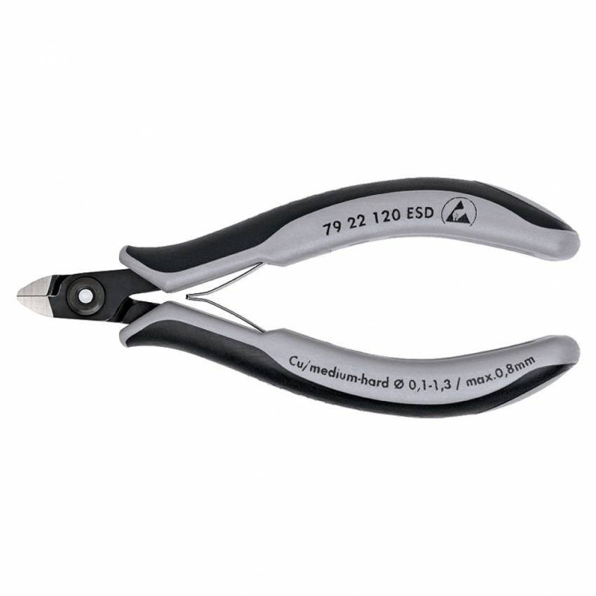 Прецизійні кусачки бокові для електроніки KNIPEX 79 22 120 ESD-79 22 120 ESD