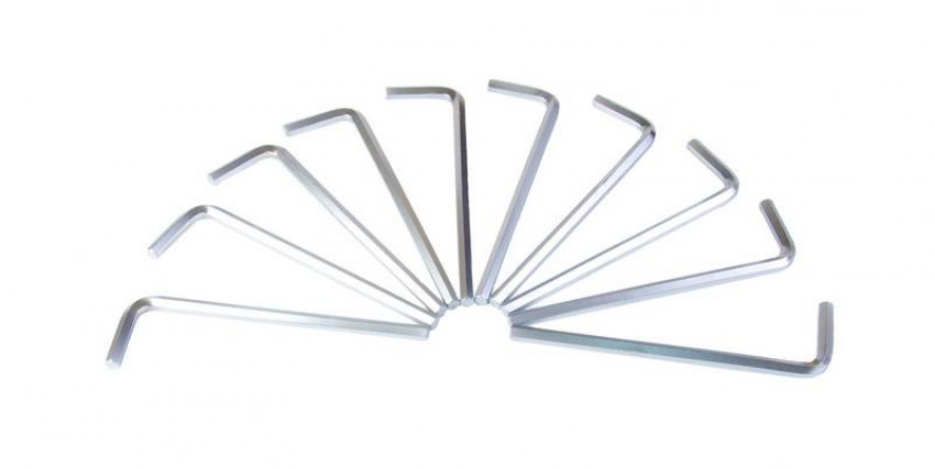 MasterTool Ключ шестигранний CrV 7,0мм L36-142мм, 10шт, Арт.: 75-0007-75-0007