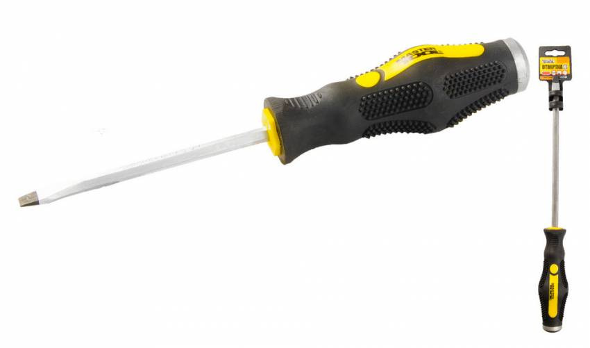 Викрутка плоска MASTERTOOL SL5х75 мм ударна 49-5575-49-5575