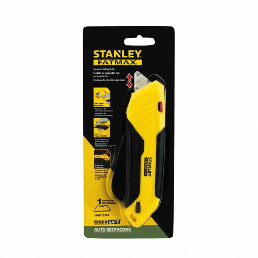 Ніж безпечний FATMAX Box з висувним лезом трапецеподібним STANLEY FMHT10369-0-FMHT10369-0