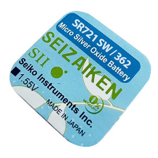Оксид-срібно-цинкова батарейка Seizaiken "таблетка" 362/SR721SW 1шт/уп.-B-SZK-SR721SW-B1F
