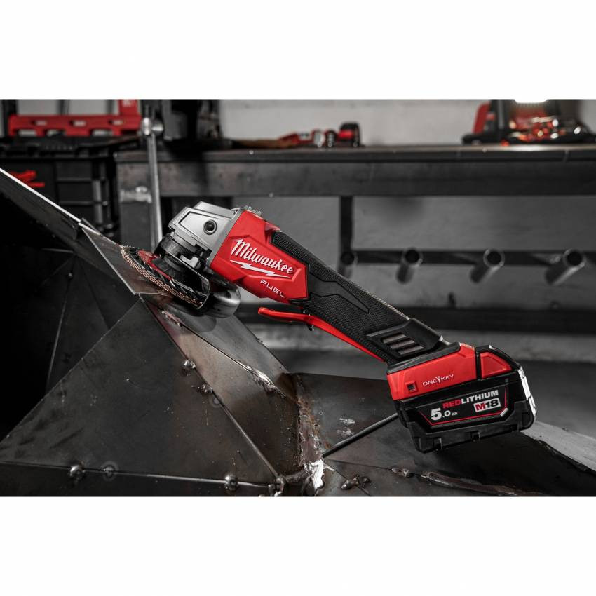 Шліфмашина кутова акумуляторна MILWAUKEE, M18 ONEFSAG125XPDB-0X, Ø125мм (HDкейс)-4933478434