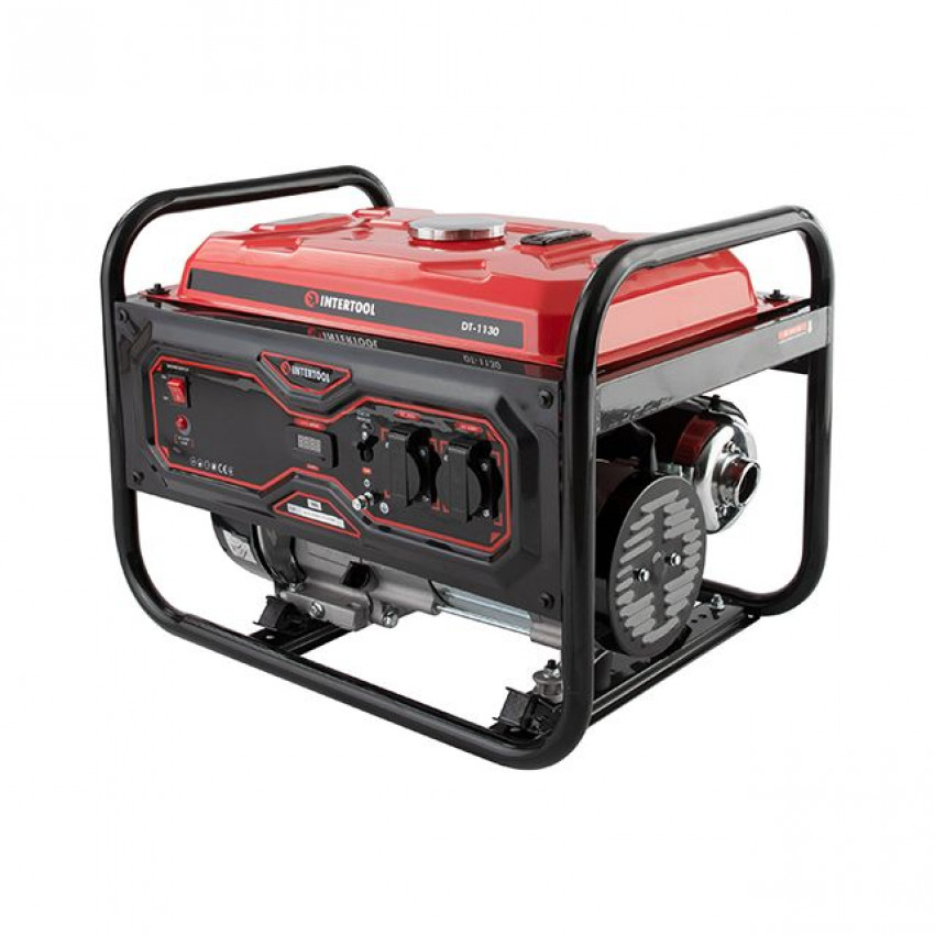 Генератор бензиновий 2.8/3 кВт, 220 В, 15 л, ручний старт, мідна обмотка, STORM INTERTOOL DT-1130-DT-1130