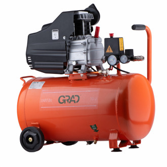 Компресор одноциліндровий 1.5кВт 198л/хв 8бар 50л (2 крана) GRAD (7043565)-[articul]