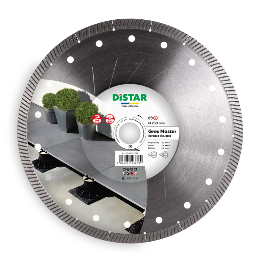 Круг алмазний вiдрiзний 1A1R 230x1,6/1,2x10x22,23/H Gres Master-81120528026
