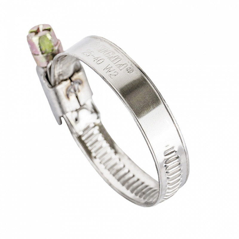 Хомут черв'ячний нержавіючий 9мм D25-40мм 25шт Sigma (2510081)-2510081