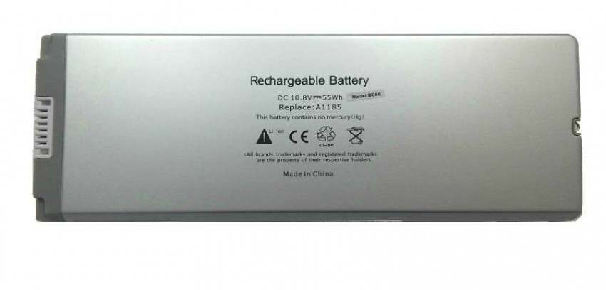 Акумулятор PowerPlant для ноутбуків APPLE MacBook 13" White (A1185) 10.8V 5200mAh-NB00000071