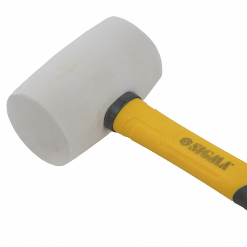 Киянка гумова біла 680г фібергласова рукоятка SIGMA (4317311)-4317311