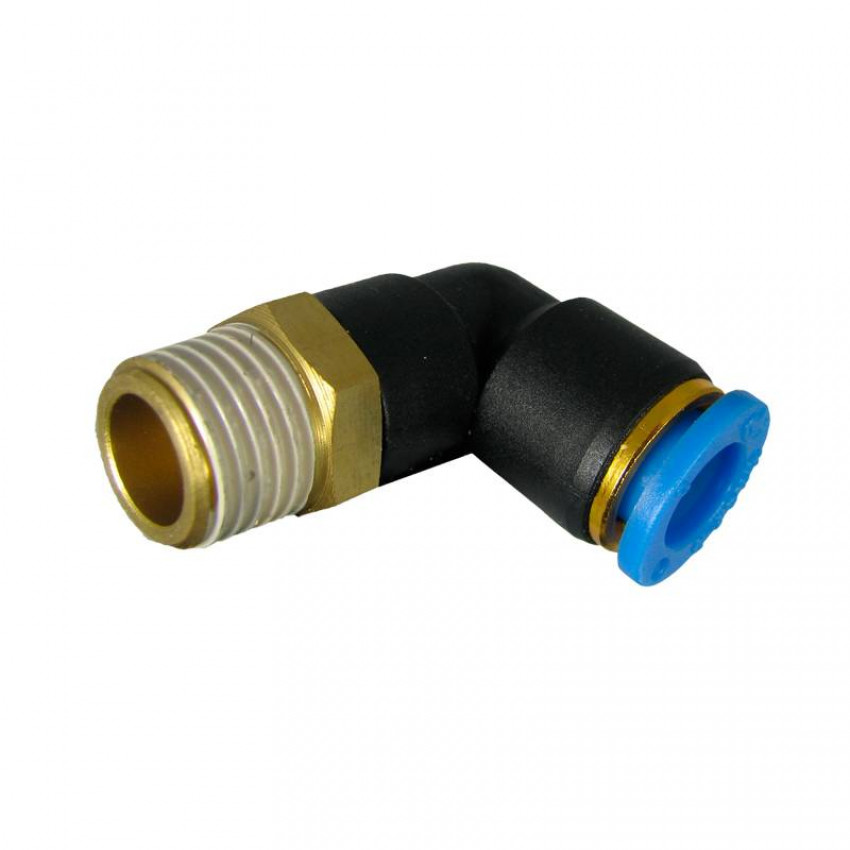 Кутник Ø 8 -1/8 z пластиковий для шлангів Fachowiec PL08-1/8-PL08-1/8