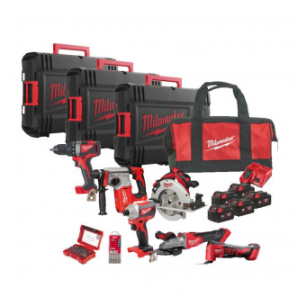 Набір інструментів акумуляторних MILWAUKEE, M18 FPP6E-505B (5 акумуляторів M18 B5 5 Аг, зарядний пристрій M12-18 FC, дриль-шуруп-[articul]