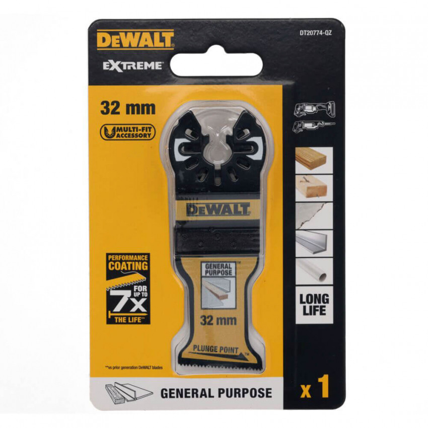 Полотно пиляльне заглибне тристороннє Extreme DeWALT DT20774-DT20774