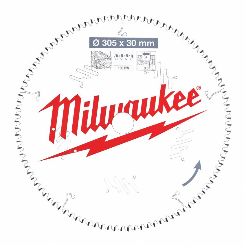 Диск пильний MILWAUKEE, Ø254/30мм, 80 зуб.-4932471318