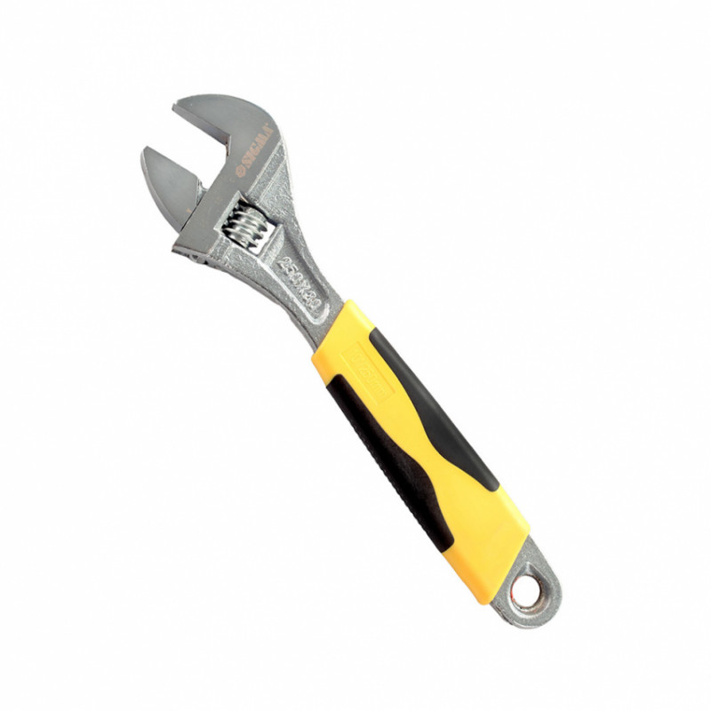 Ключ розвідний 250мм CrV (гум'яна рукоятка) Sigma (4101031)-4101031