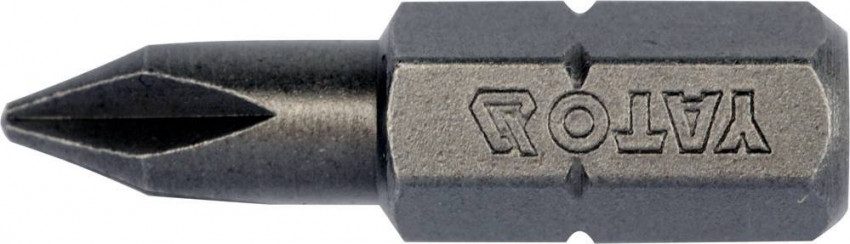 Викрутка насадка з шліцом PH1 YATO Ø-1/4", l=25 мм, уп. 10 шт.-YT-78131