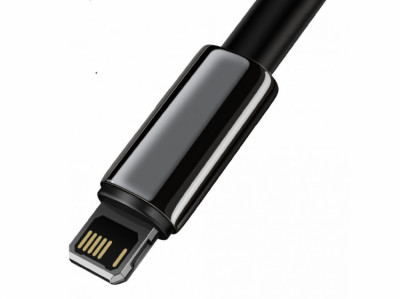 Кабель Baseus Tungsten Gold USB 2.0 to Lightning 2.4A 1M Чорний (CALWJ-01)