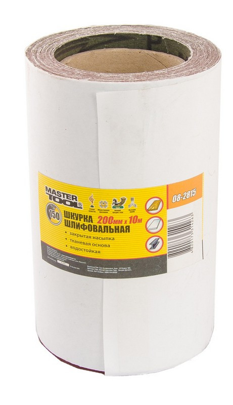 Шкурка шліфувальна на тканинній основі MASTERTOOL Р150 200 мм 10 м 08-2815-08-2815
