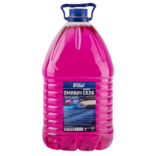 Омивач скла зимовий VITOL "-20" Бабл Гам 4,5л-VTW-2061