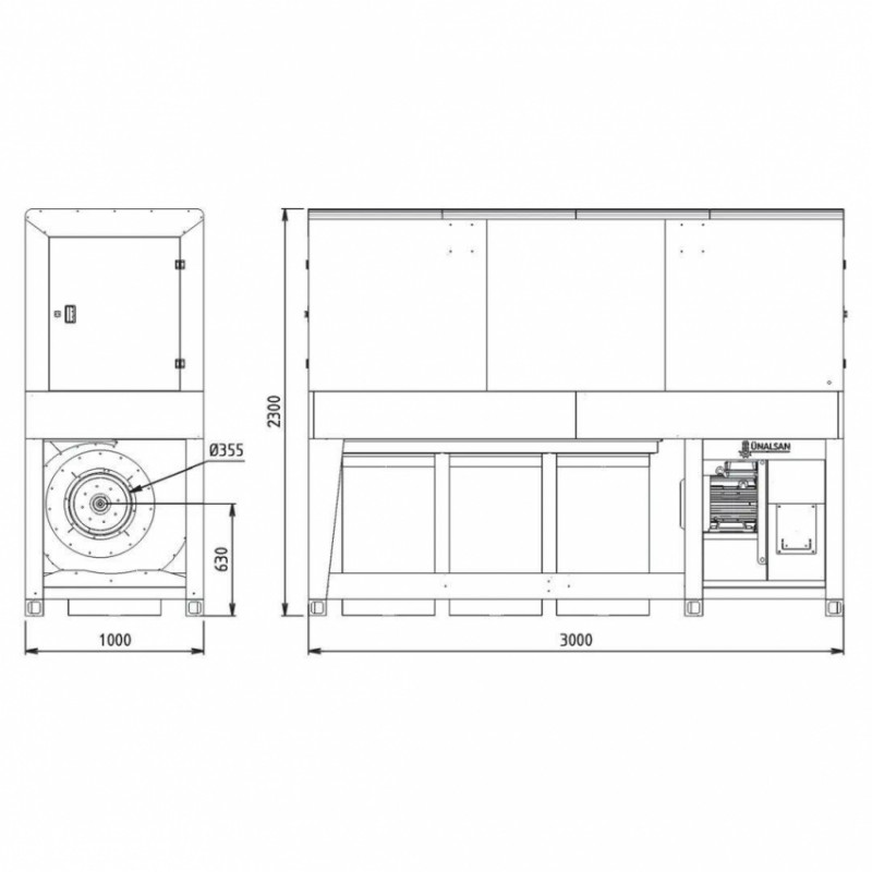 Внутрішньоцехова промислова аспірація Unalsan AMS 85 KT-AMS-85-KT