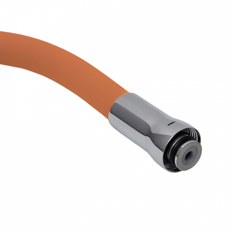 Вилив (гусак) 3/4" для кухні силіконовий помаранчевий AQUATICA (XH-5242) (9793513)-9793513