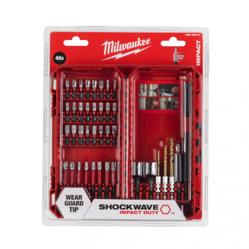Набір біт Milwaukee SHOCKWAVE 40 шт-4932492004