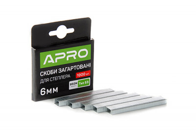 Скоби загартовані  6х11.3х0.7 мм 1000 шт APRO  (APRO)-[articul]