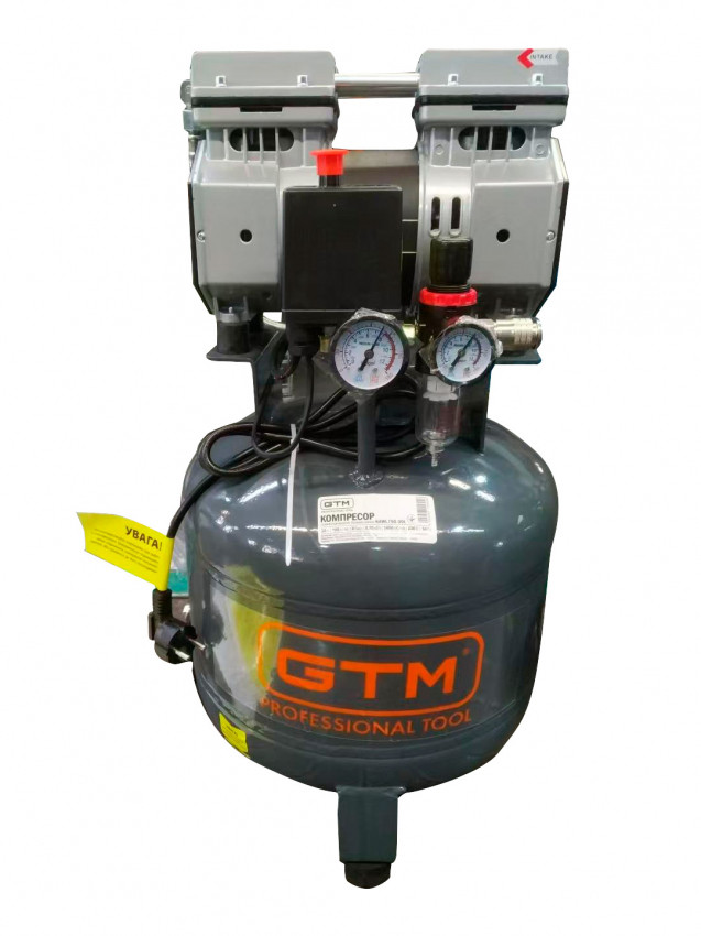 Компресор рес-30л 105л/хв 0,75кВт 8бар 220В 2 циліндри безмасляний-KAWL750-30L