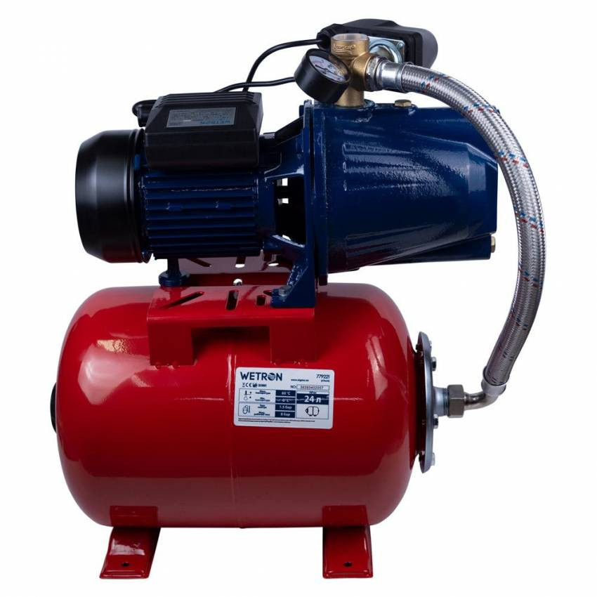 1,1кВт Hmax 52m Qmax 70л / хв станція (самовсмоктуючий насос) 24л Україна Wetron (775038/24)-775038/24