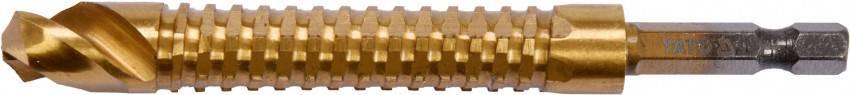 Свердло фрезеровочне по металу YATO: HSS-TIN, Ø= 12 мм, l= 115 мм, HEX - 1/4"-YT-44830