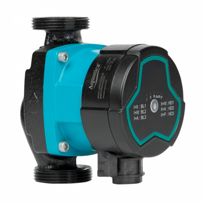 Насос циркуляційний енергозберігаючий 5-25Вт Hmax 4м Qmax 47л/хв Ø1½" 130мм + гайки Ø1" AQUATICA GPA25-4/130 III (774042)-774042