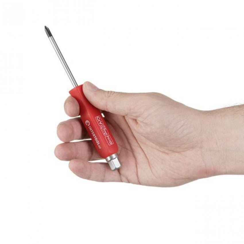 Викрутка ударна PH 1 * 75 мм CrV INTERTOOL HT-0486-HT-0486