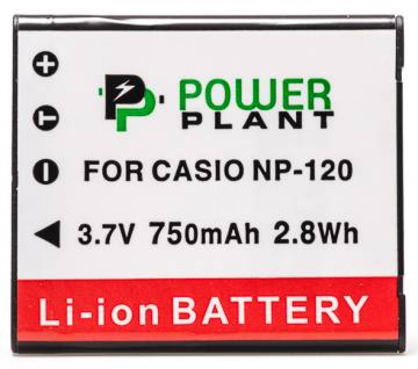 Акумулятор PowerPlant Casio NP-120 750mAh-DV00DV1312