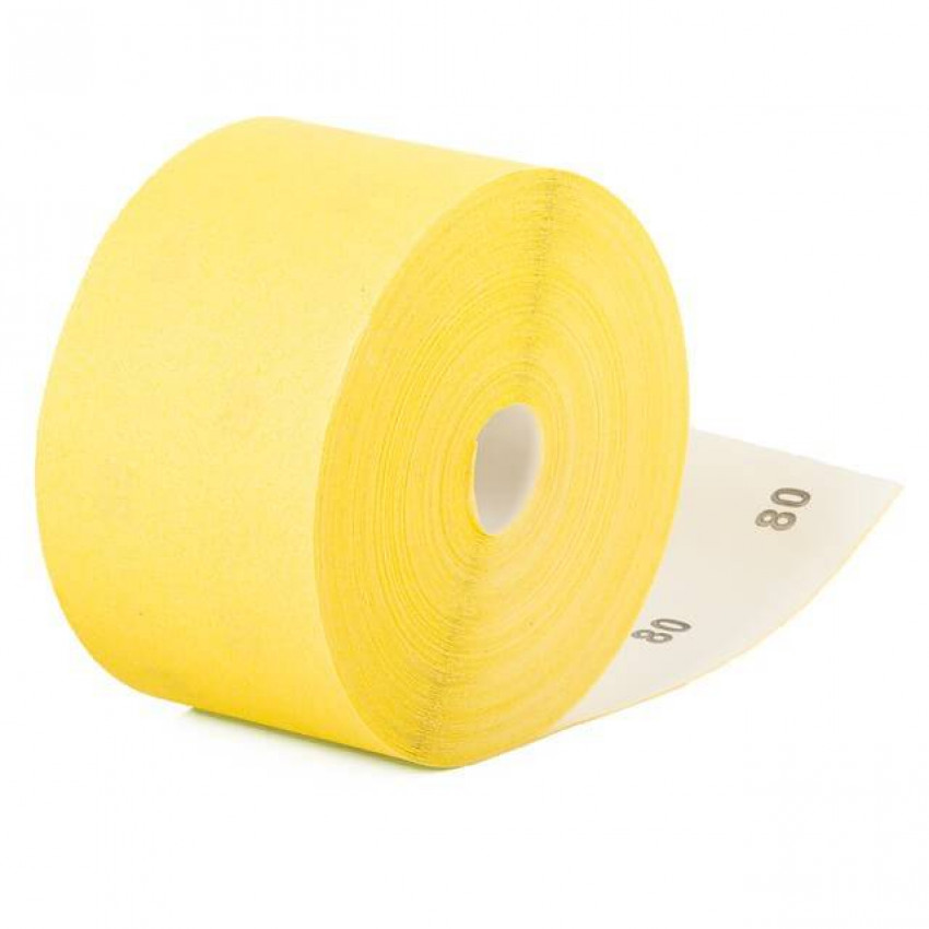 Шкурка шліфувальна, паперова основа, К80, 115 мм × 50 м INTERTOOL BT-0818-BT-0818