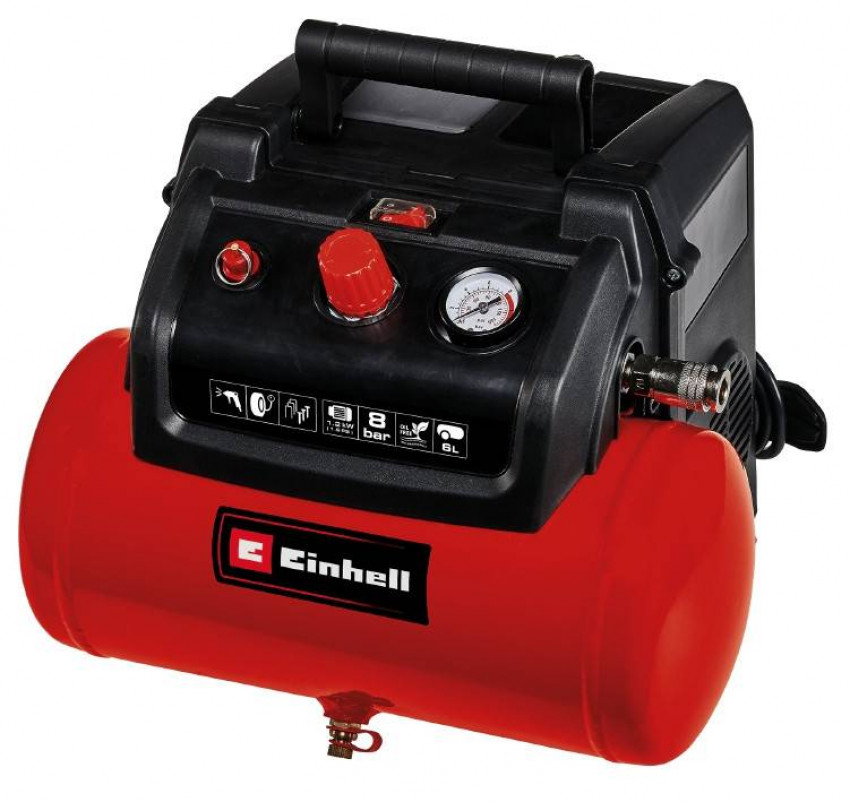 Компресор повітряний Einhell TC-AC 190/6/8 OF Set (4020650) - ПОШКОДЖЕНЕ ПАКУВАННЯ!-