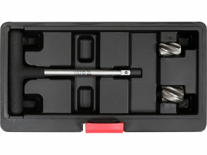 Фрези для гнізд датчиків ABS YATO, з тримачем- 1/4", Ø= 15х23 і 18х23 мм, кпл. 3 елем. [50]-YT-17626